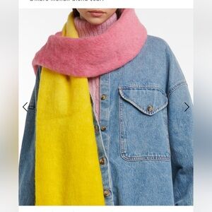 GANNI Ombré mohair-blend scarf